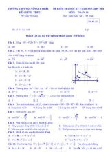Bộ đề kiểm tra học kì I môn Toán Lớp 10 - Năm học 2019-2020 - Trường THPT Nguyễn Gia Thiều (Có đáp án)